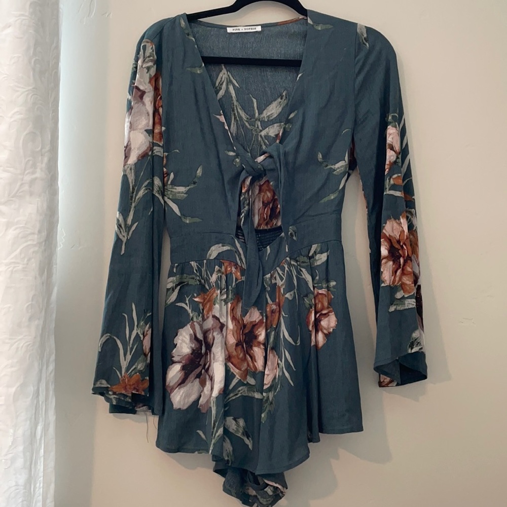 Cutest floral long sleeve romper!